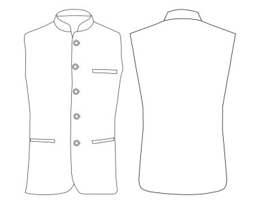 Men Solid Nehru jacket Maroon Sleeve koti illustration template design clipart