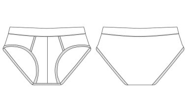 Boxer iç çamaşırı vektör illüstrasyon şablonunu geriye alır ve iç çamaşırı vektör tasarımını beğenir
