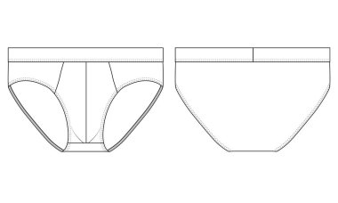 Boxer iç çamaşırı vektör illüstrasyon şablonunu geriye alır ve iç çamaşırı vektör tasarımını beğenir