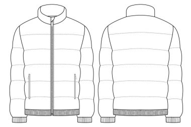 Kadınlar kabartma ceket vektörü Mockup şablon tasarımı 