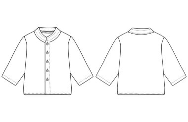 Bebek uzun kollu gömlek vektör illüstrasyon baştan çıkarıcı tasarımı