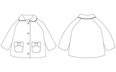 bebek kız ceketi vektör illüstrasyon tasarımı