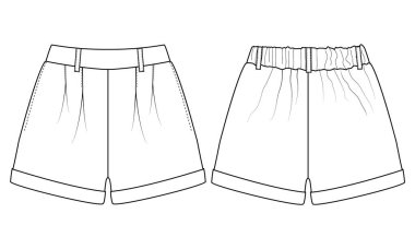 Baby Girls kot pantolonu düz pantolon vektör illüstrasyonu