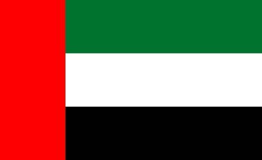 Official flag of united arab emirates. High quality flag of UAE. clipart