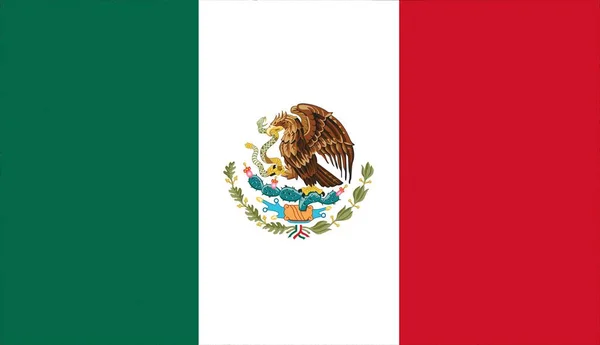 Officiële Vlag Van Mexico Hoge Kwaliteit Vlag Van Mexico Een — Stockfoto
