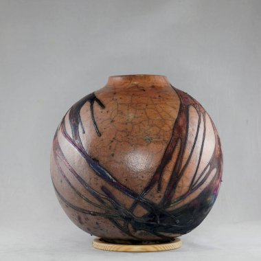 RAAQUU Raku seramik çömlek vazo gökkuşağı aurora desenli ev dekorasyonu Adil Ghani tarafından Malezya 'dan