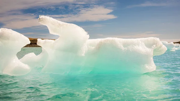 Caiaque Islândia Lado Iceberg Geleira Foto Alta Qualidade — Fotografia de Stock