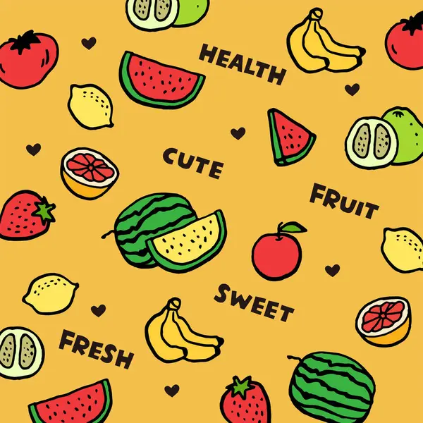 Gezond Voedsel Concept Kleurrijke Grote Collectie Met Groenten Fruit — Stockvector