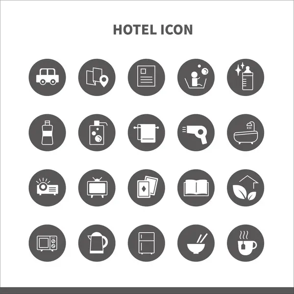Ev konaklaması veya otel logosu için minimalist simge, vektör illüstrasyonu