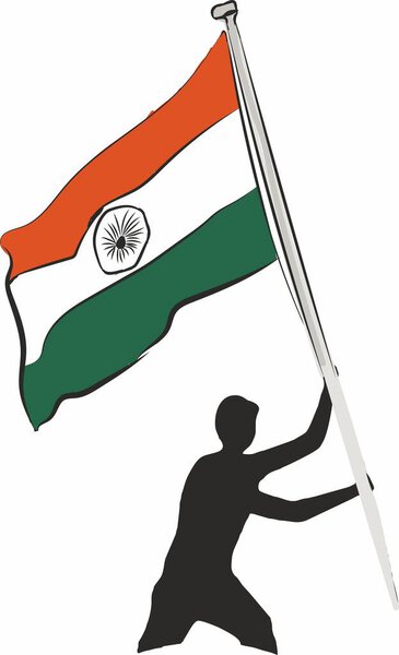 Agosto Felice Giorno Dell Indipendenza Modello India Indiano Che Corre — Foto Stock