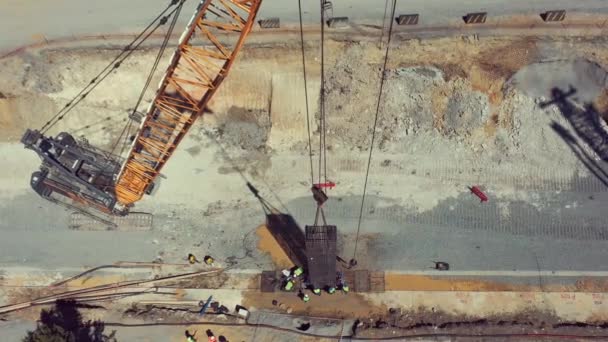 Construction Murs Panneaux Diaphragme Dans Construction Tunnels Métro Méthode Construction — Video