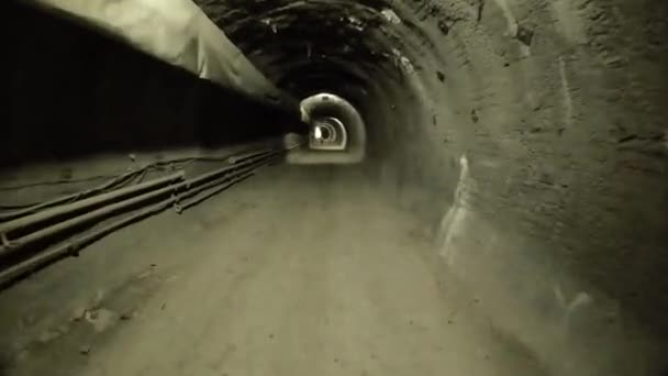 Εργασίες Εκσκαφής Μέθοδο Natm Υπόγεια Σήραγγα Του Μετρό — Αρχείο Βίντεο