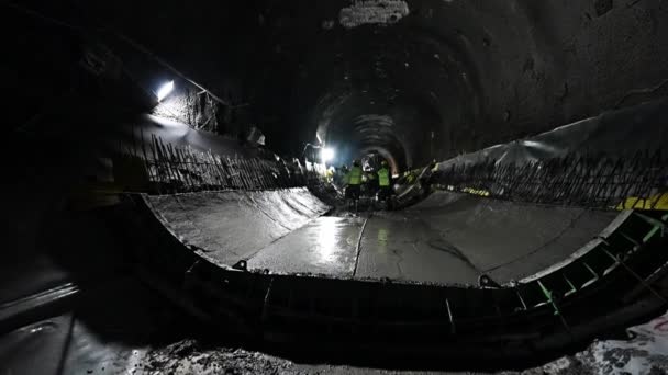 地下地铁隧道反转混凝土浇注的Natm方法研究 — 图库视频影像