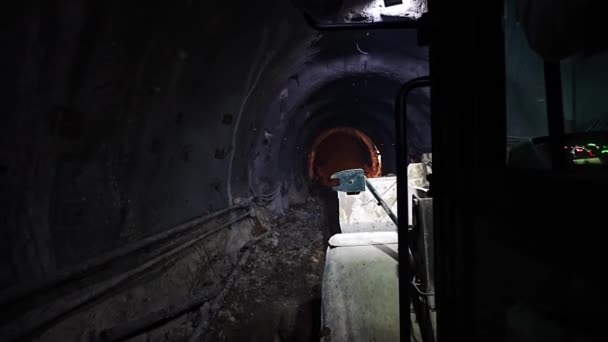 Urządzenia Budowy Ładowarek Tunelu Metro Natm — Wideo stockowe
