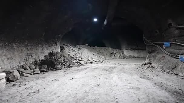 Opgravingen Met Natm Methode Ondergrondse Metrotunnel — Stockvideo