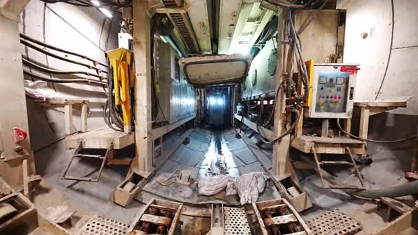 Вид Зсередини Тунельної Нудної Машини — стокове відео