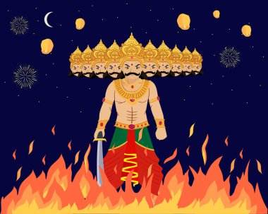 Hint festivali Dussehra Ravana Dahan vijaya dashami ile selamlaşıyor