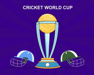 Kriket Dünya Kupası 2023 pankartıyla Cricket Championship Concept with Katılımcı Takım