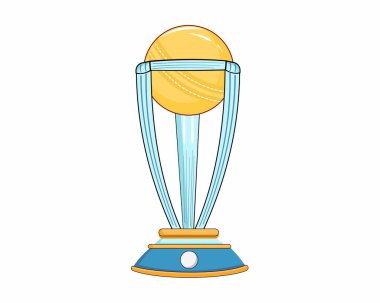 Kriket Dünya Kupası 2023 afişi ile ödül vektör illüstrasyonunu kazandı