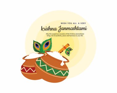 Shree Krishna Janmashtami 'nin Safra Handi Festivali' nin güzel bir görüntüsü