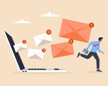 İş adamı e-postadan kaçıyor ve çan bildirimleri çalıyor. Sinir bozucu uyarılar internette patlamayı rahatsız ediyor..