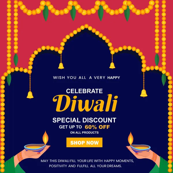 Diwali Festivali, Yaratıcı Yağ Lambaları ve Çiçek Süslemeleri ile Büyük Satış Şablonunu Kutladı