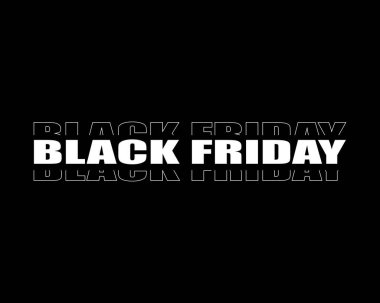 Black Friday satış tipografi afişi tanıtım, reklam, web, sosyal ve moda reklamları için şablon ilanı