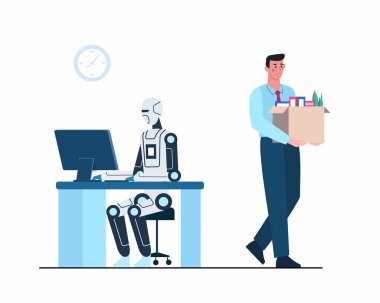 Yapay zeka robotu insan çalışanın yerini aldı ve Teknolojik Gelişim nedeniyle insanlar işten çıkarıldı
