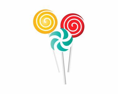 Şeker seti lolipoplar Noel tatili ikonları Mutlu Noeller ve mutlu yıllar