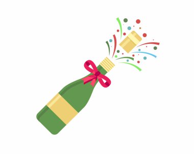 Yeni yılınız kutlu olsun. Şampanya şişesiyle maytaplı.