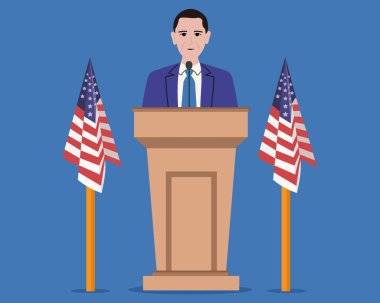ABD 'li siyasetçi, demokratik ABD siyasi partilerinin Amerika Birleşik Devletleri başkanlık seçimlerinde podyuma çıktı