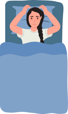 Uykusuzluk çeken kadınlar uyku bozukluklarıyla boğuşuyor.