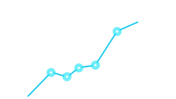 Wykres Słupkowy Wzrostu Biznesu Animacją Wykres Pie — Wideo stockowe
