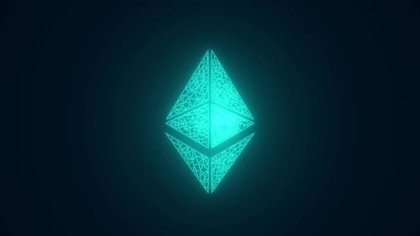 Ethereum Cryptocurrency Blockchain Animation — Αρχείο Βίντεο