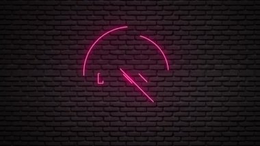 Brick Wall arka planında fütürist neon ışıklı sigara içme işareti yok