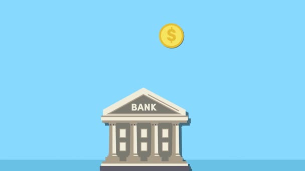 储蓄账户存款银行账户融资动画 — 图库视频影像