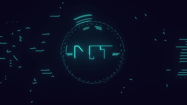 Nft Невзаимозаменяемые Токены Анимации Криптовалютных Технологий — стоковое видео