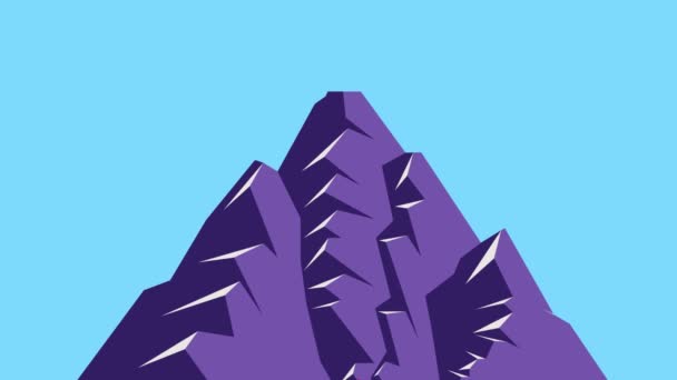 Başarı Yoluna Dağ Tırmanışı Kavram Canlandırması — Stok video