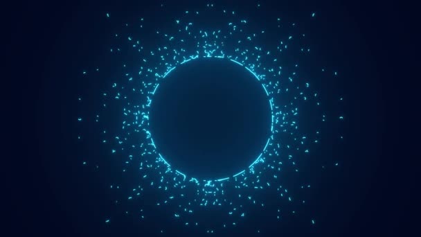 Artificiell Intelligens Nätverk Med Hjärnan Futuristiska Låg Poly Animation — Stockvideo