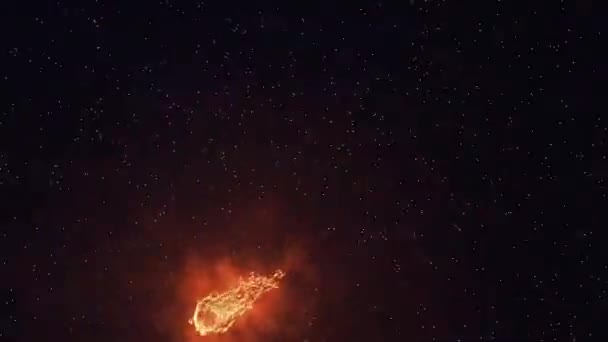 Meteorregen Die Valt Uit Astronomie Animatie — Stockvideo
