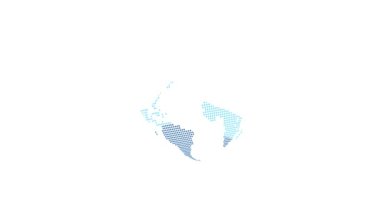 Dünya haritası küresel küre logo animasyonu