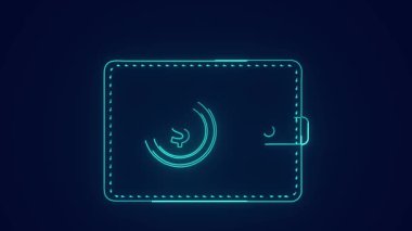 Online güvenli ödeme animasyonlu dijital cüzdan