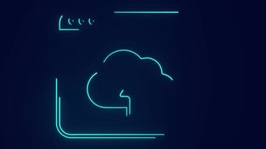Dosya pencere sekmesi web sitesi bulut depolama canlandırmasına yükleniyor