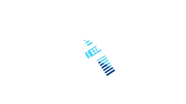 Satelitarna Eksploracja Animacji Logo Przestrzeni Kosmicznej — Wideo stockowe