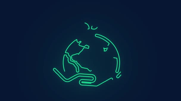 Umweltschutz Schützt Den Planeten Erde Gemeinsam Animation — Stockvideo