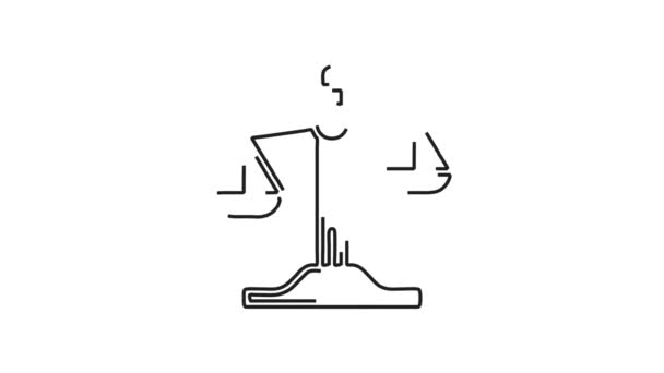 Gesetz Waage Gleichgewicht Justiz Whiteboard Doodle Animation — Stockvideo