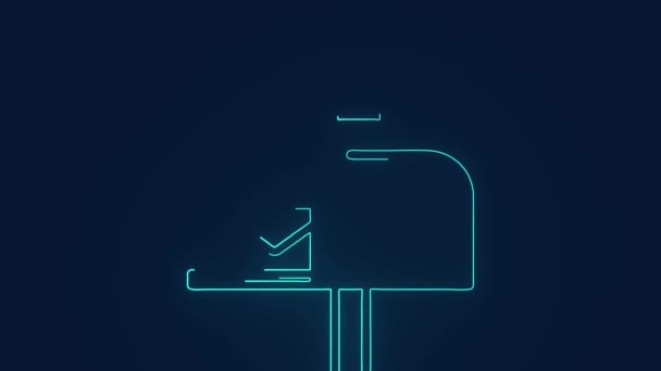 Email Livré Aux Clients Mail Box Email Marketing Concept Animation — Video