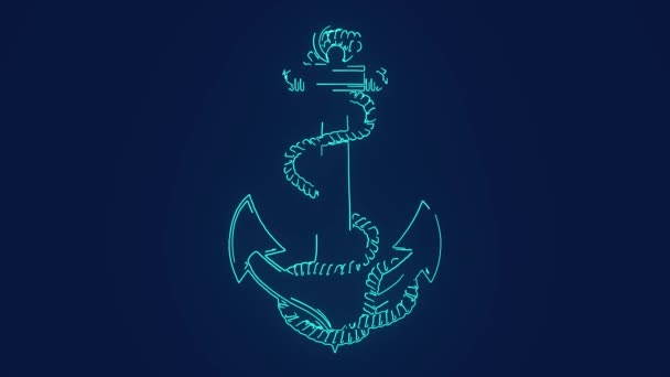 Logotyp För Ankare Flottan — Stockvideo