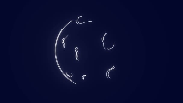 Luna Espacio Exterior Exploración Astronomía Animación — Vídeo de stock