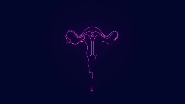 妊娠医学动画的女性体外受精治疗生殖 — 图库视频影像